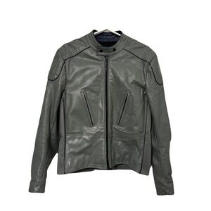 💎💎 RARE Vintage Golden Crown by Bristol Grey Leather Jacket, size 42